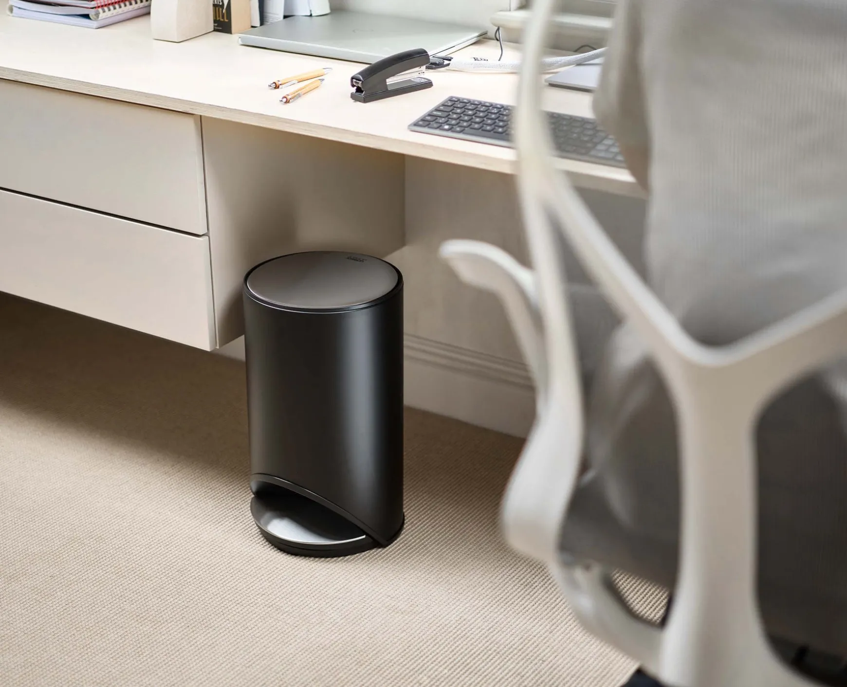 Joseph Joseph Arc™ 10L Easy-push Matt Pedal Trash Can- Trash Cans