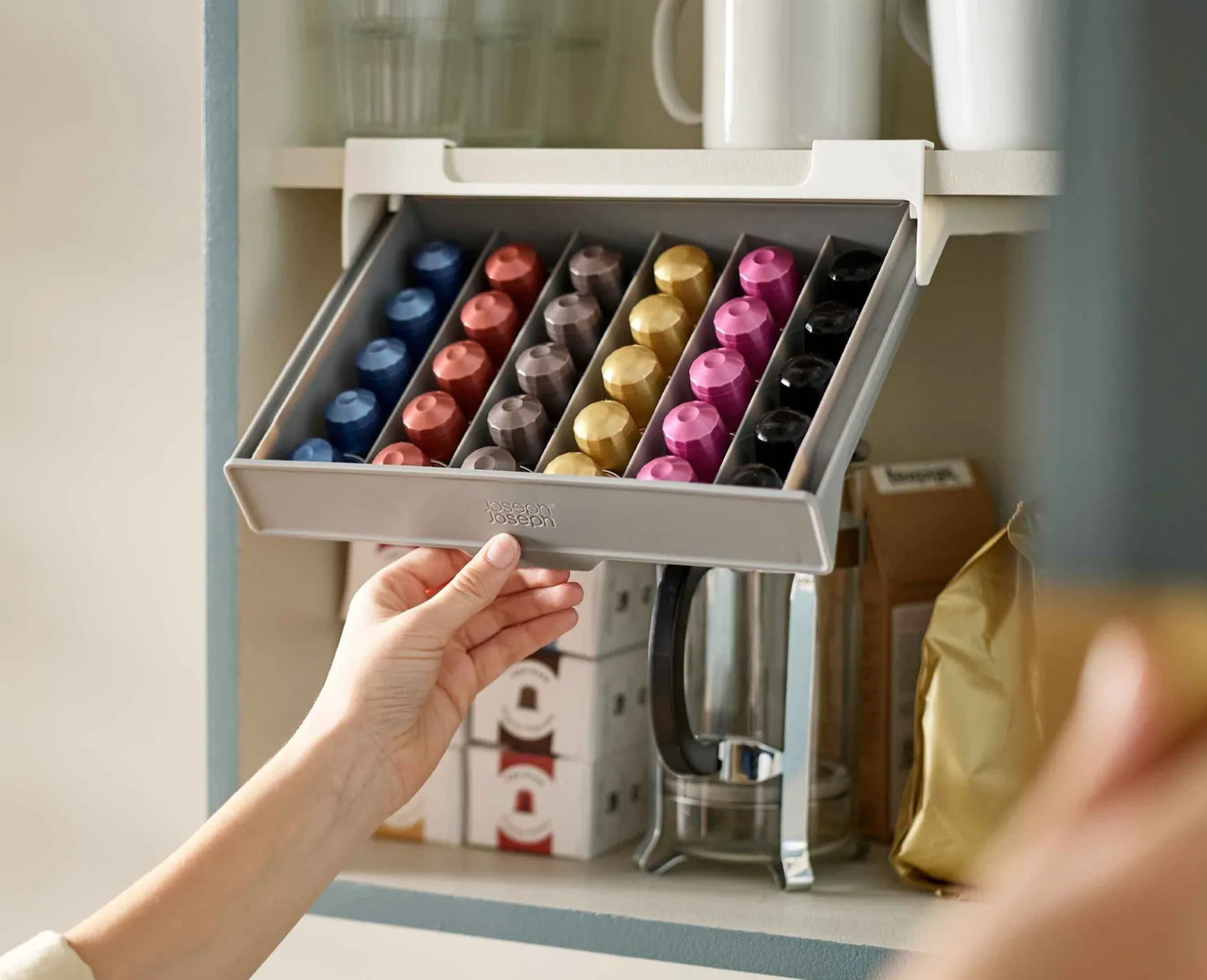 Joseph Joseph CupboardStore™ Under-shelf Coffee Pod Drawer- Pantry Organization