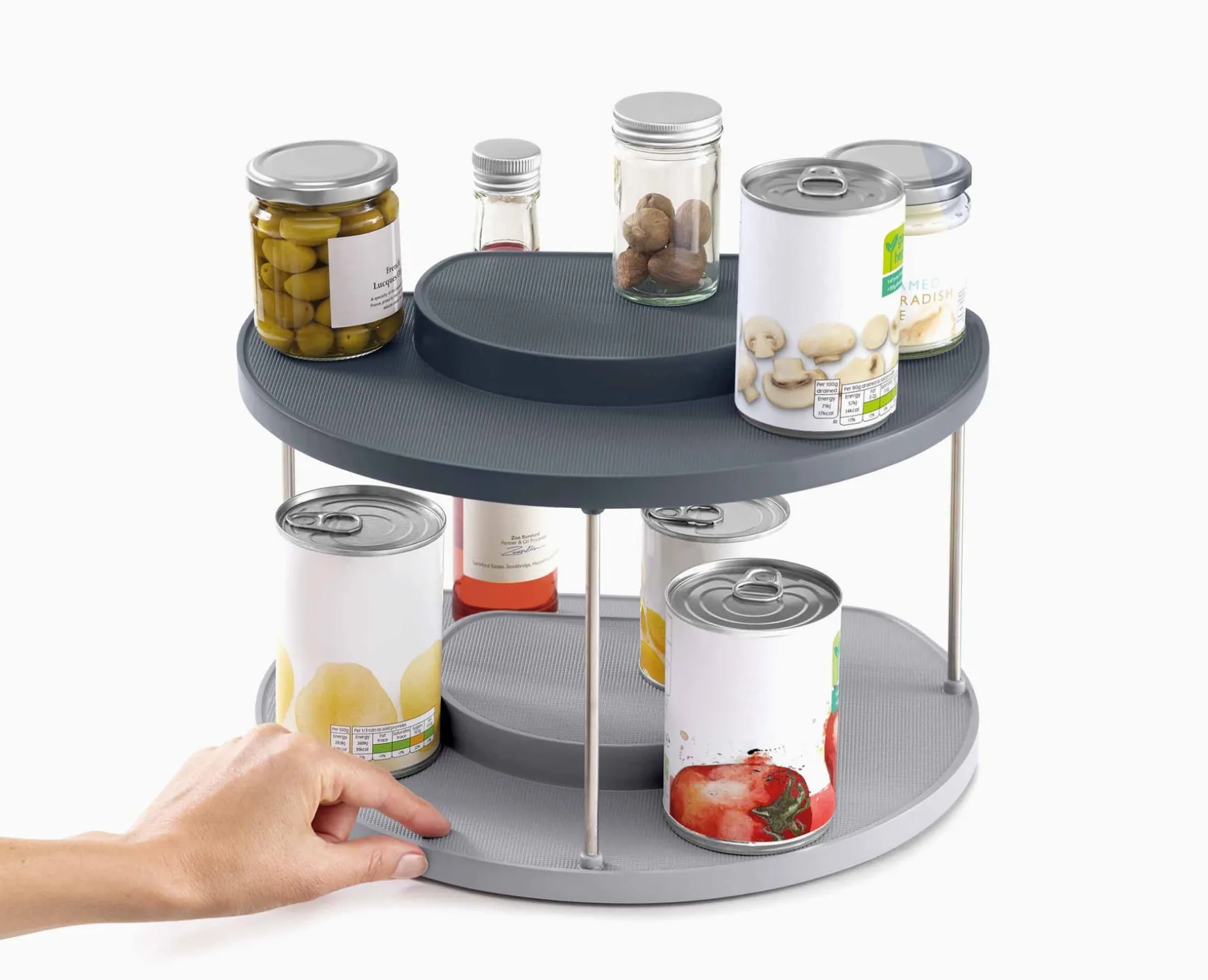 Joseph Joseph CupboardStore™ 2-tier Rotating Organizer- Pantry Organization