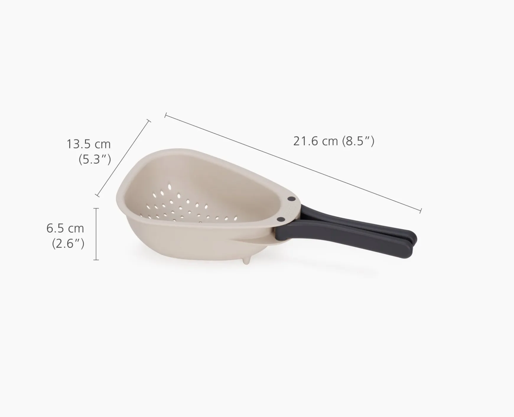 Joseph Joseph Droplet Mini White Colander with Folding Handle- Colanders & Strainers