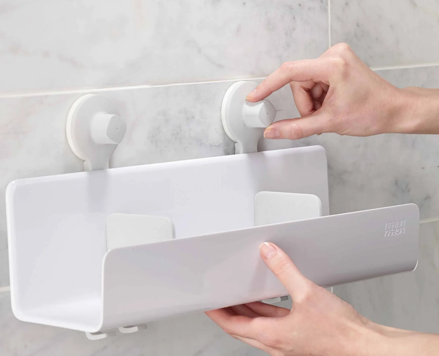 Joseph Joseph EasyStore™ Large Shower Shelf with Removable Mirror- Shower Shelves & Squeegees