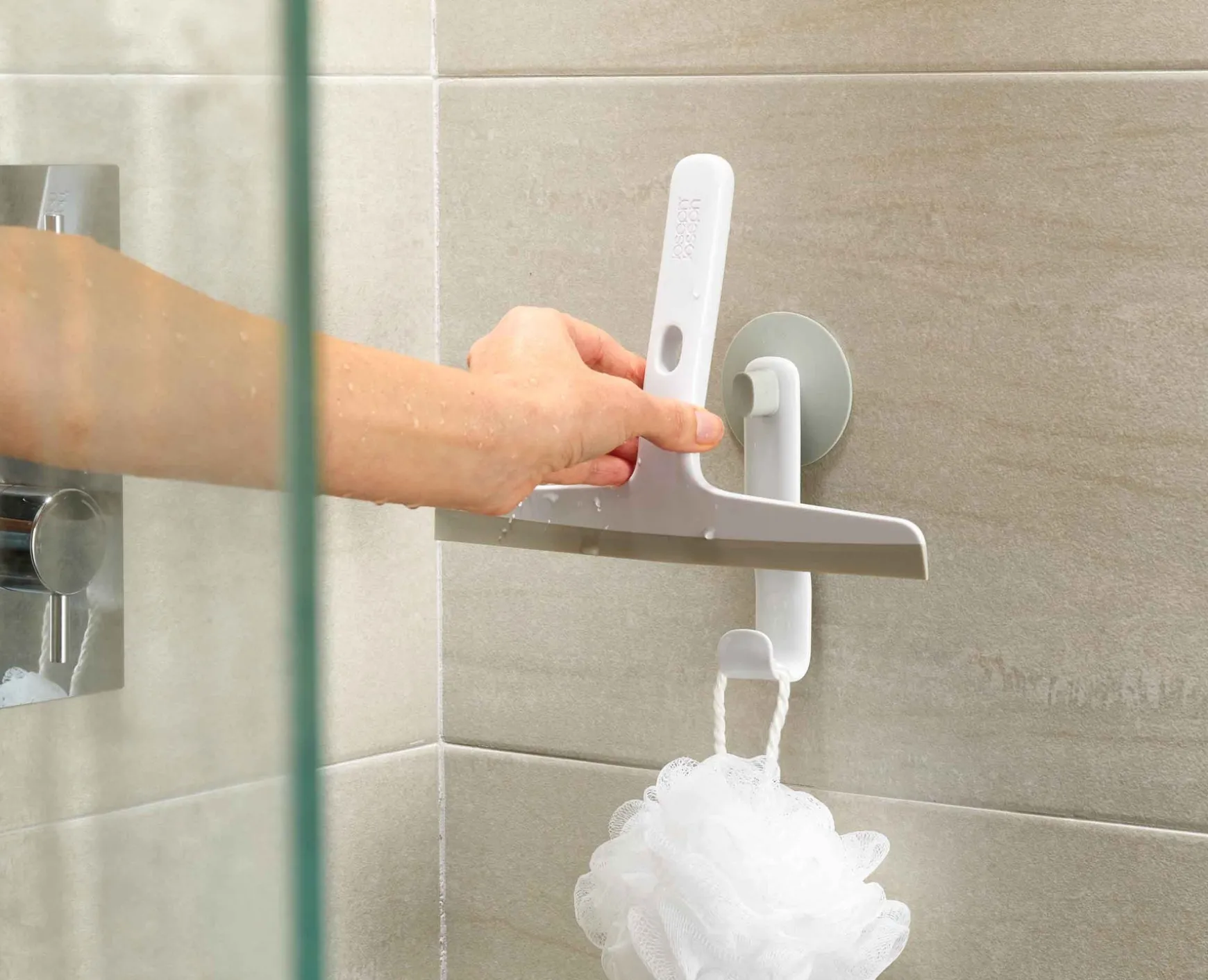 Joseph Joseph EasyStore™ Shower Squeegee with Storage Hook- Shower Shelves & Squeegees