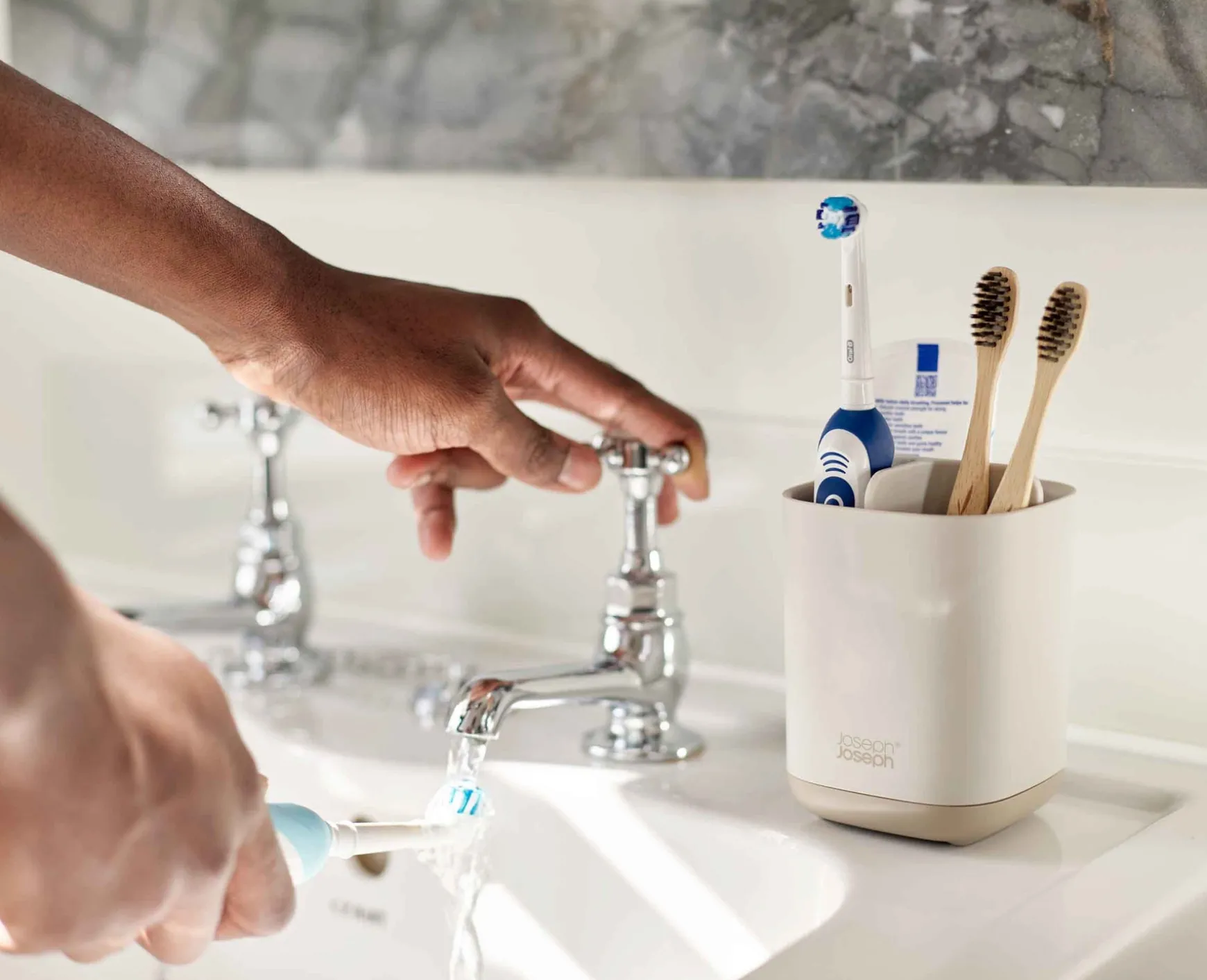 Joseph Joseph EasyStore™ Matt Toothbrush Holder- Toothbrush Holders