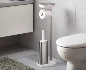 Joseph Joseph EasyStore™ Plus Toilet Roll Holder with Toilet Brush- Toilet Paper Holders & Toilet Brushes