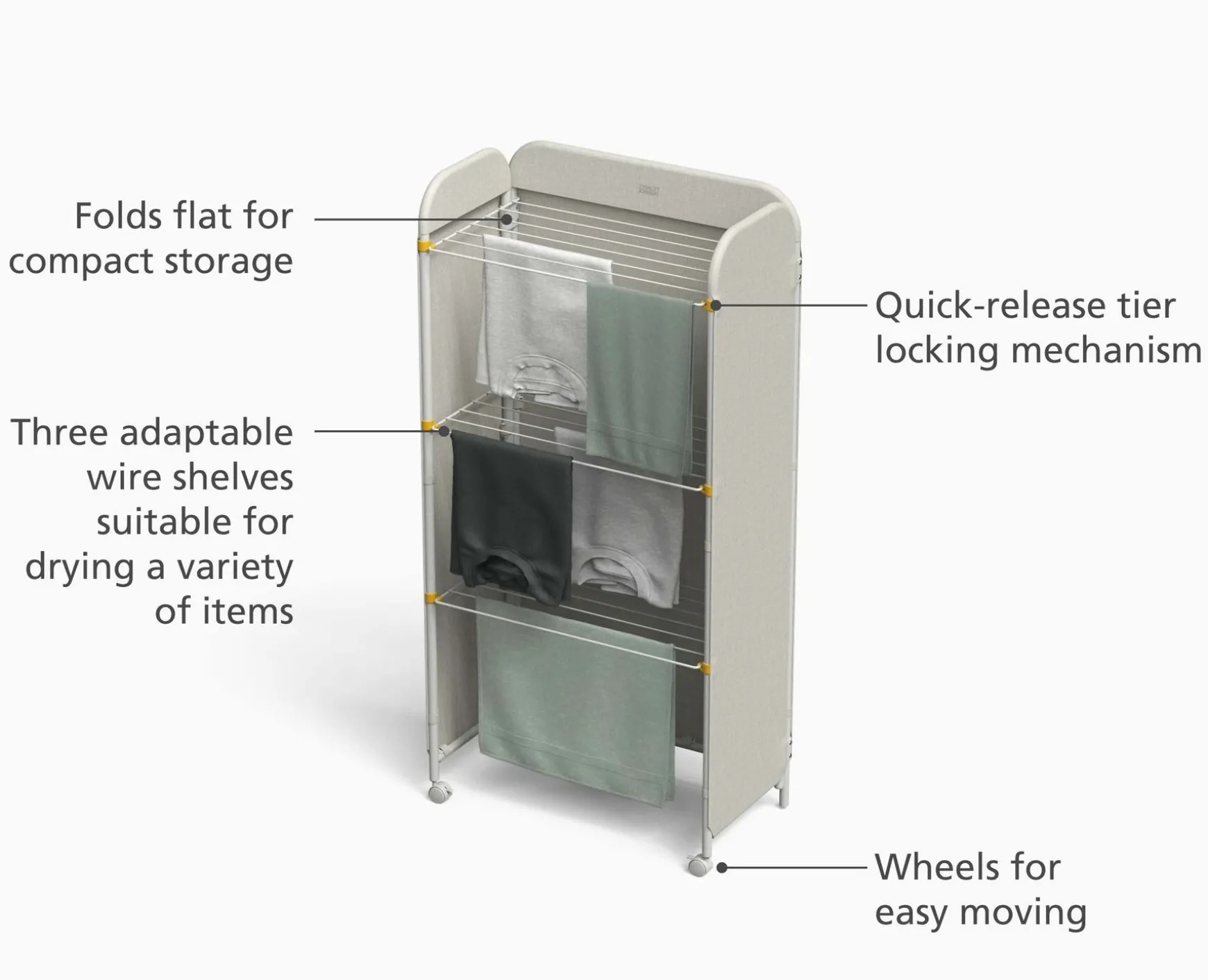 Joseph Joseph Eclipse™ 3-tier Clothes Drying Rack With Screen- New Clothes Drying Racks