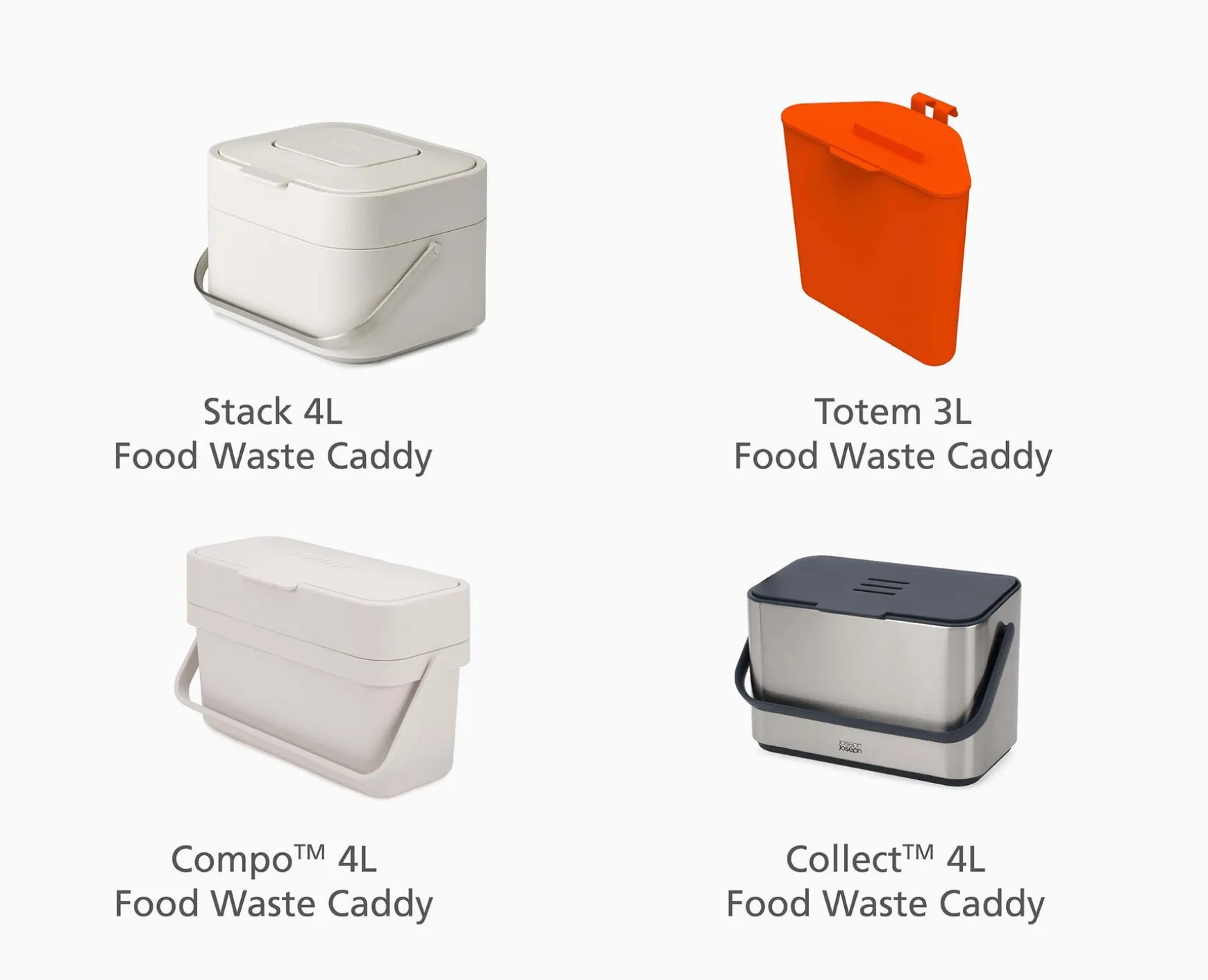 Joseph Joseph IW2 4L Food Waste Caddy Trash Bags- Trash Bags & Filters