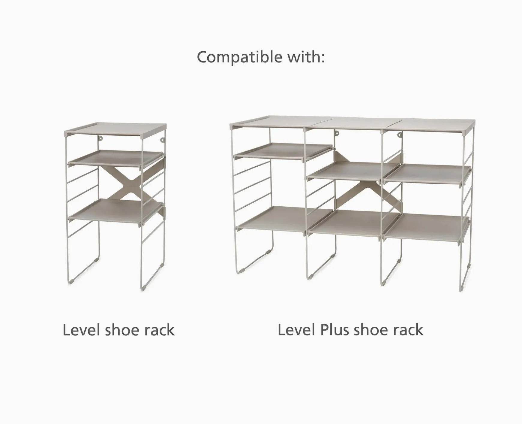 Joseph Joseph Level™ Pack of 2 Adjustable Shelves- Shoe Racks