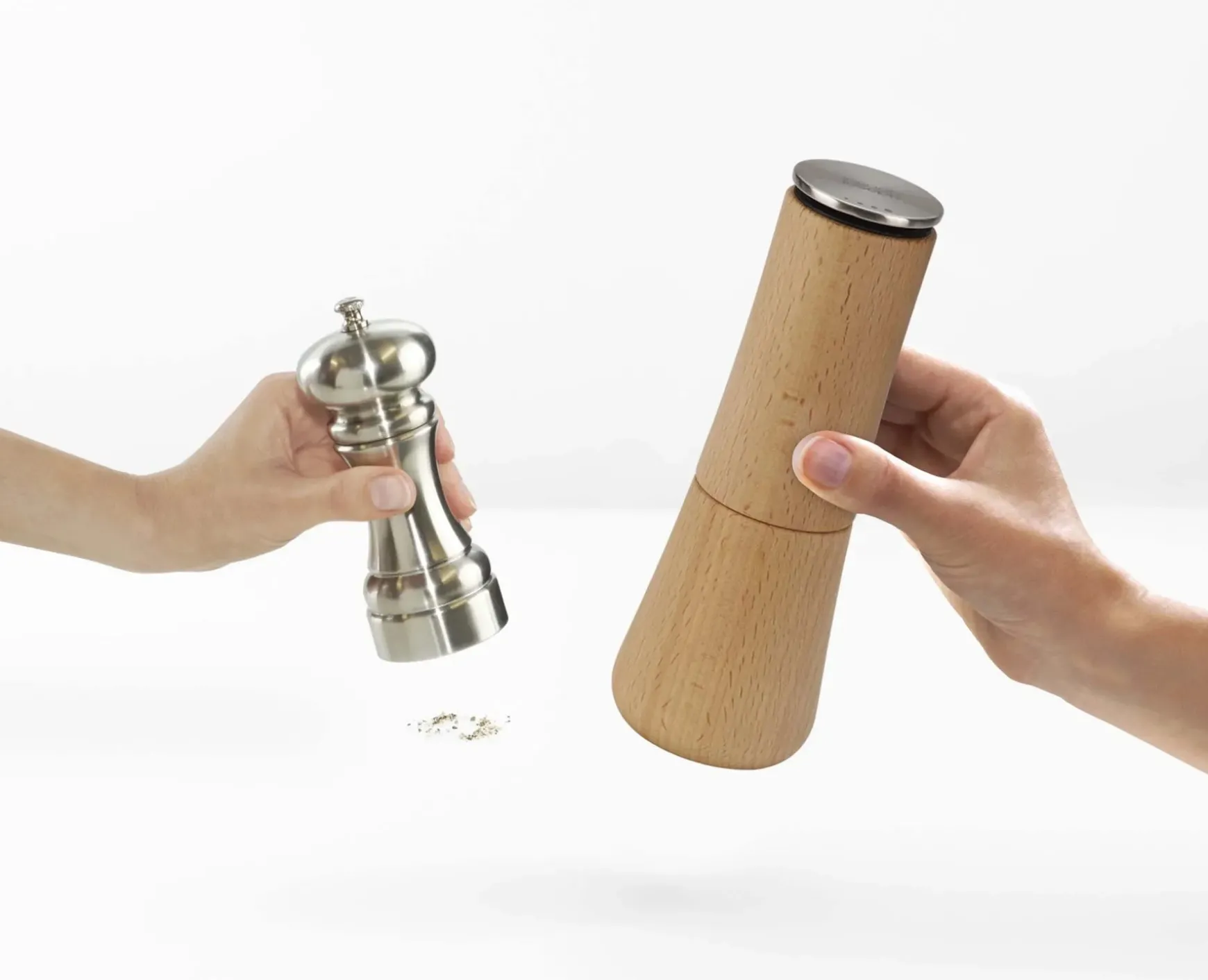 Joseph Joseph Milltop™ Wood 2-piece Salt & Pepper Mill Set- Salt & Pepper Shakers