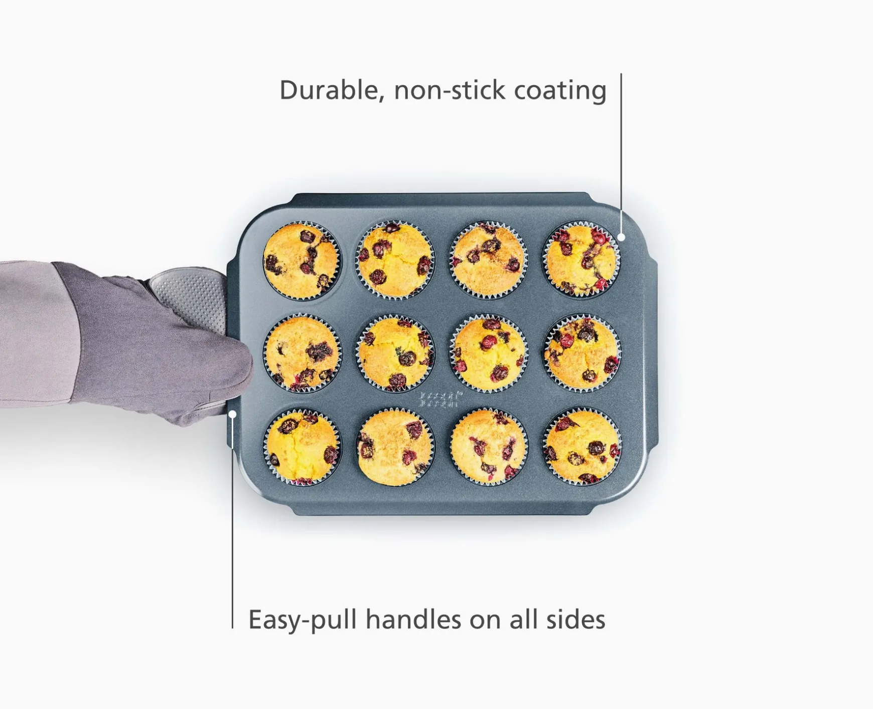 Joseph Joseph Nest™ Bake Non-Stick 12 Cup Muffin Pan- Baking Equipment