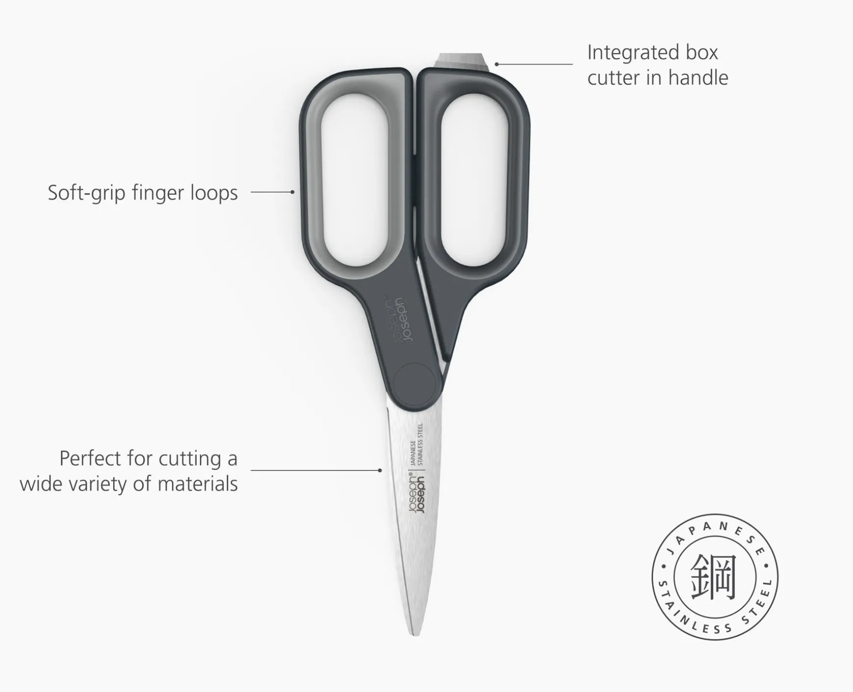 Joseph Joseph PlusCut™ Scissors with Integrated Box Cutter- Knives, Knife Sets & Scissors