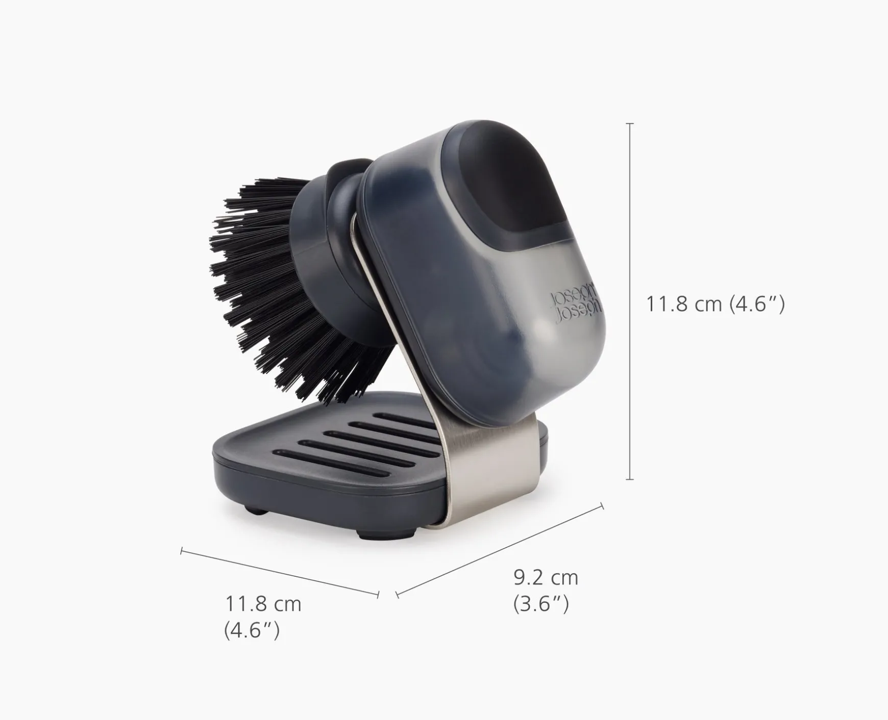 Joseph Joseph SinkTech™ Compact Soap Dispensing Dish Brush with Steel Stand- Dish Brushes & Scrubbers