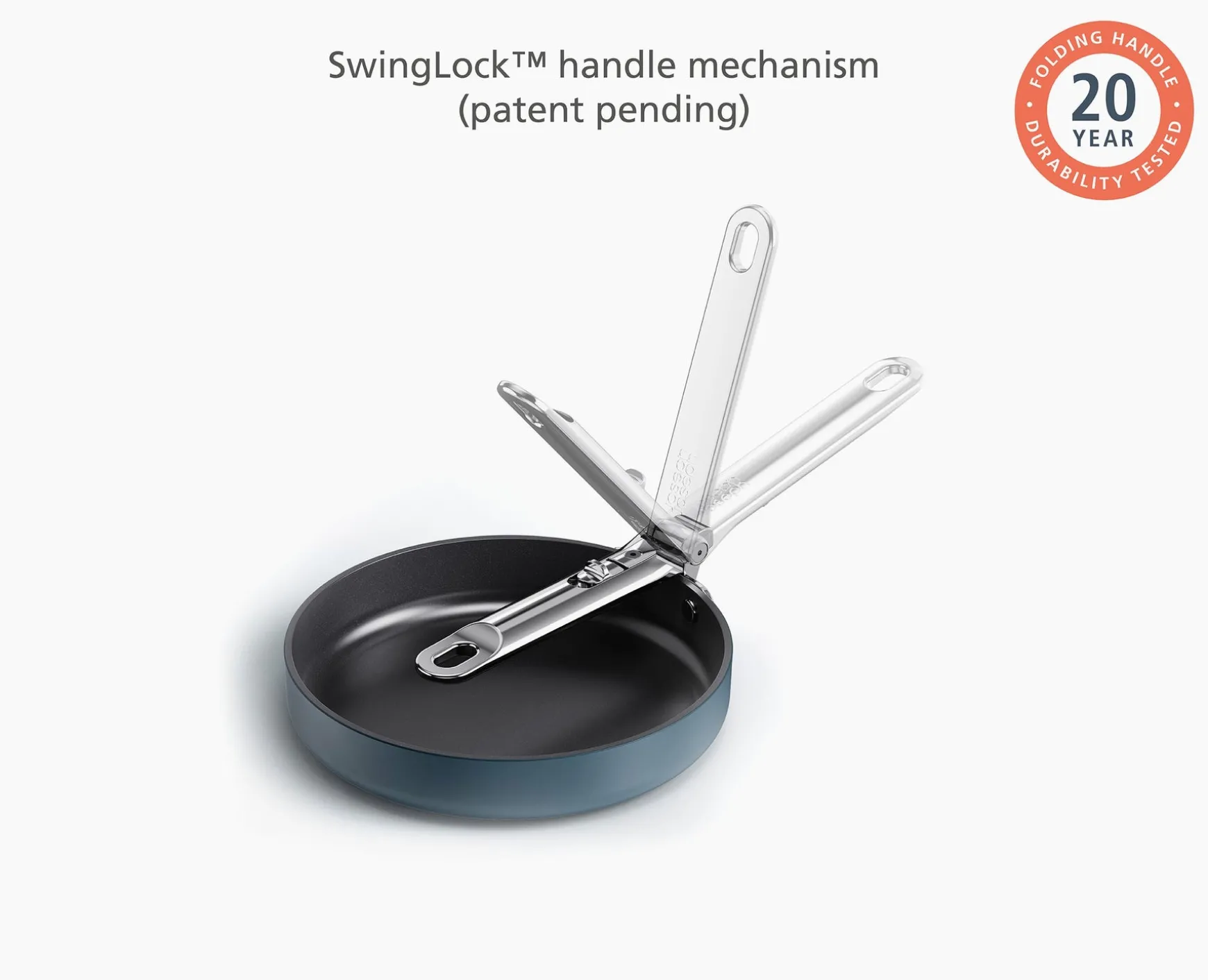 Joseph Joseph Space Folding Handle Ceramic Non-stick 8" Frying Pan- Pots & Pans