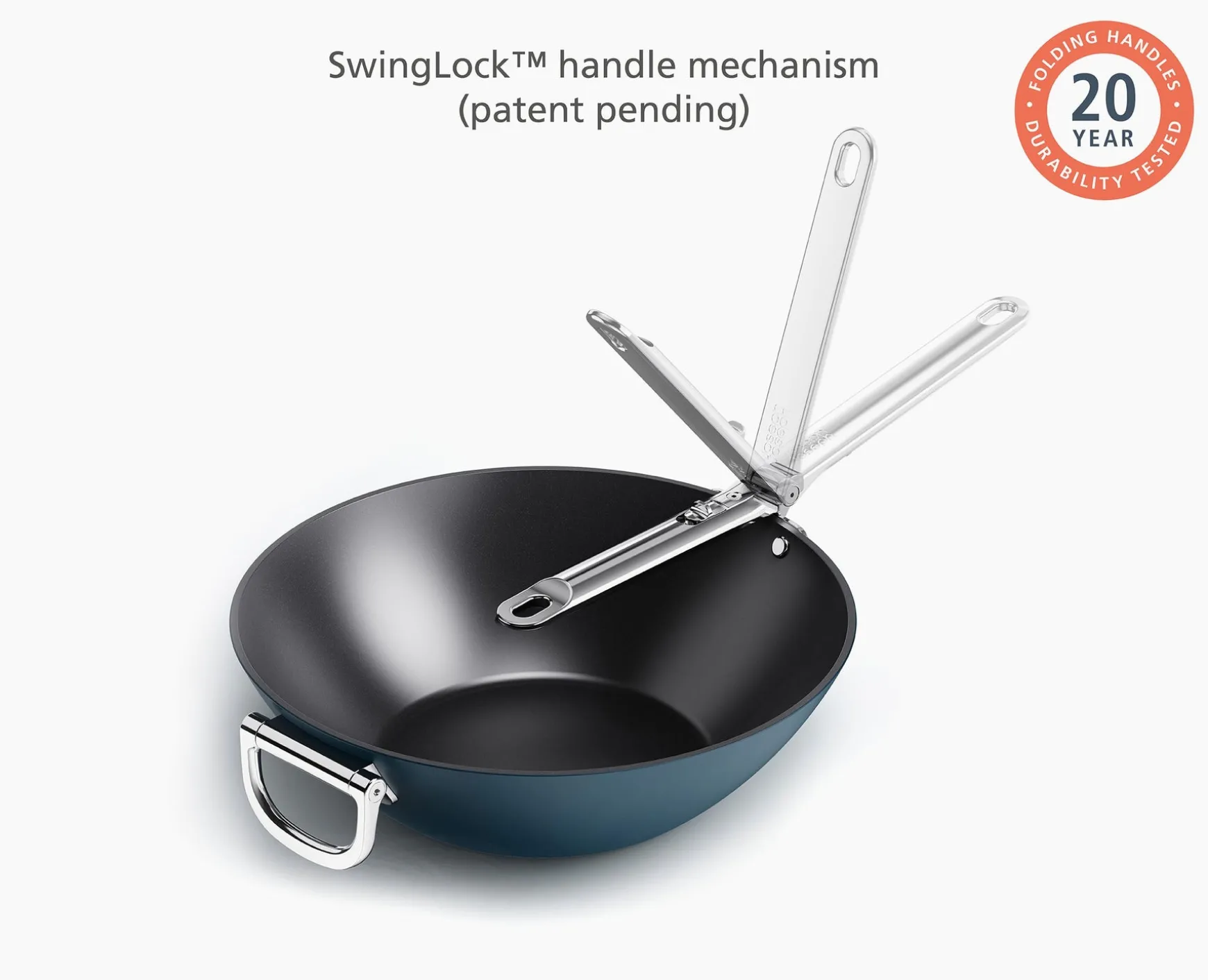 Joseph Joseph Space Folding Handle Ceramic Non-stick 12.5" Wok- Pots & Pans