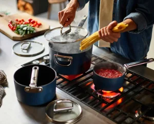 Joseph Joseph Space Folding Handle Ceramic Non-stick 2.9 Qt. Saucepan & Lid- Pots & Pans