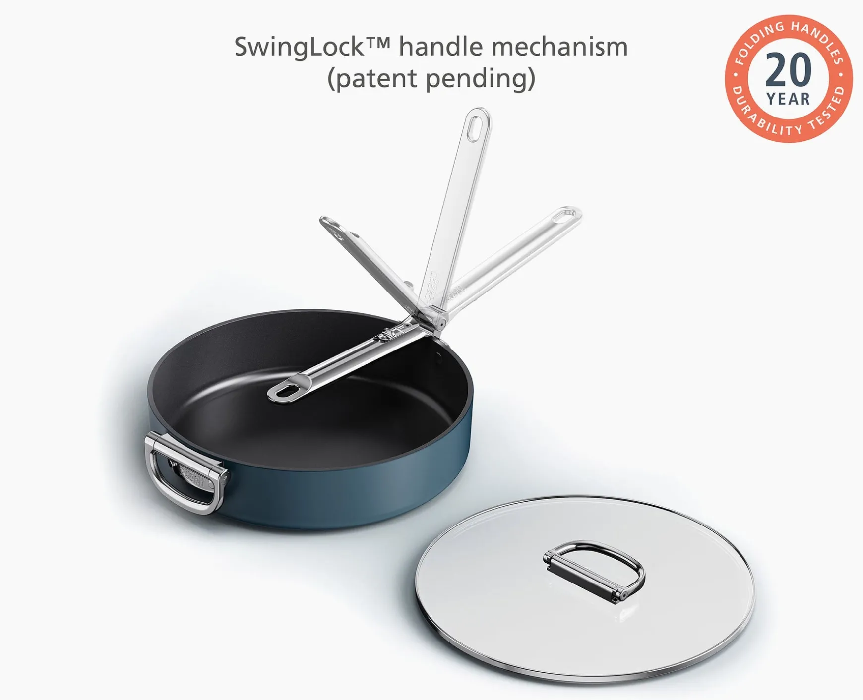 Joseph Joseph Space Folding Handle Ceramic Non-stick 10-piece Cookware Set- Pots & Pans