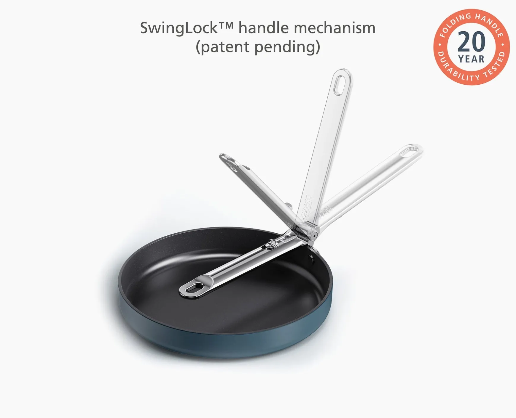 Joseph Joseph Space Folding Handle Ceramic Non-stick 2-piece Pan Set- Pots & Pans