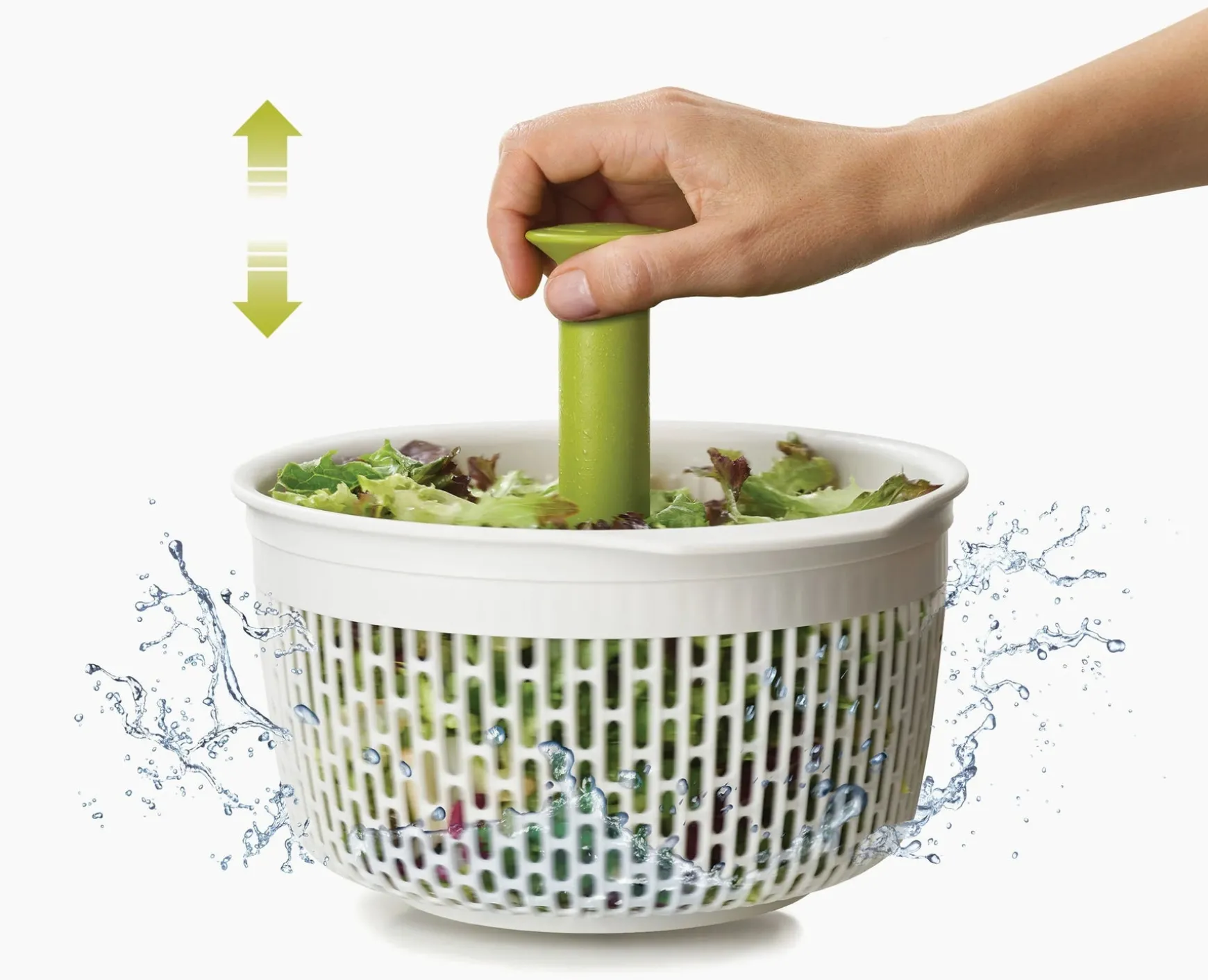 Joseph Joseph Spindola™ In-sink Salad-spinning Colander- Colanders & Strainers