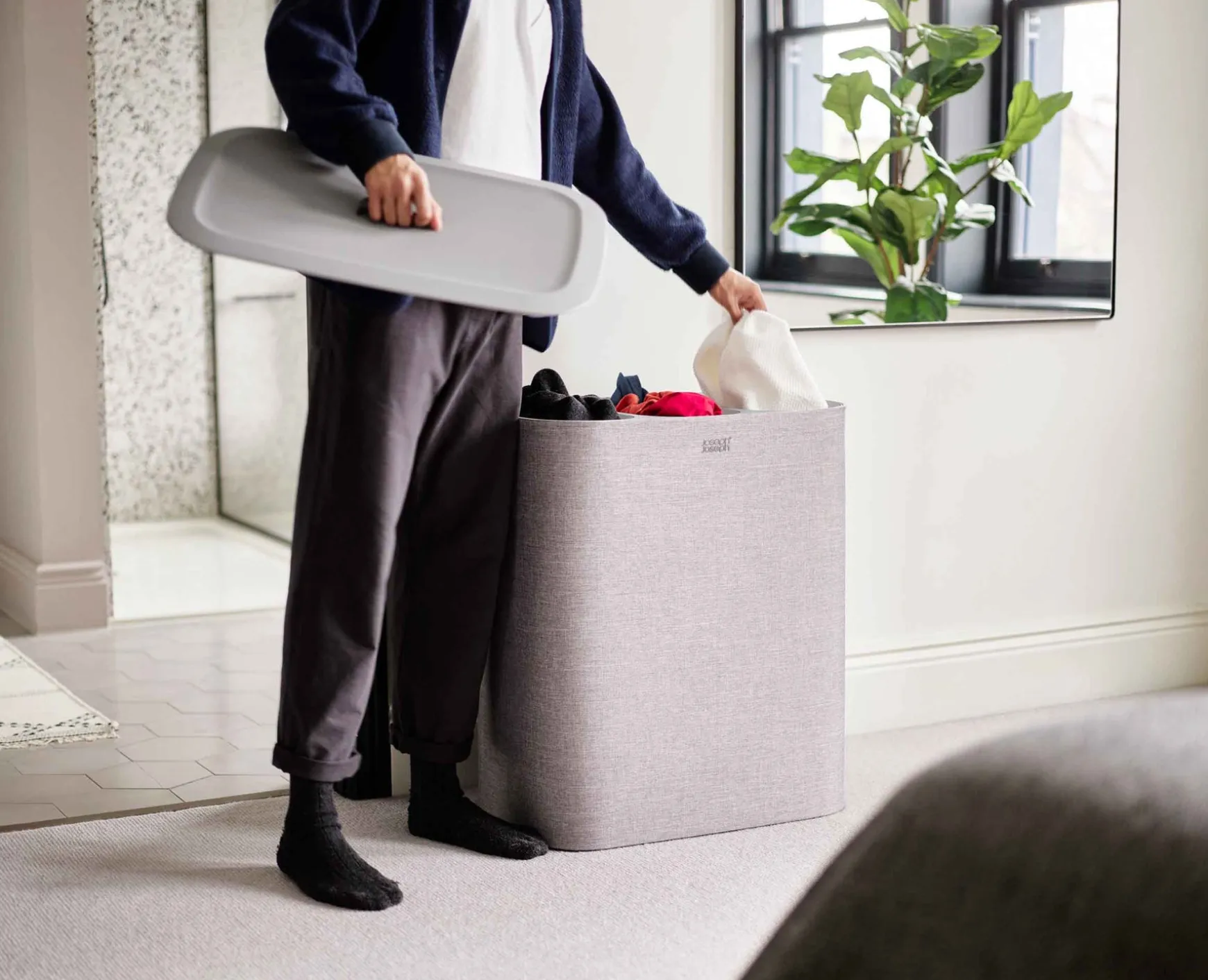 Joseph Joseph Tota Trio 90L Laundry Separation Basket- Laundry Baskets