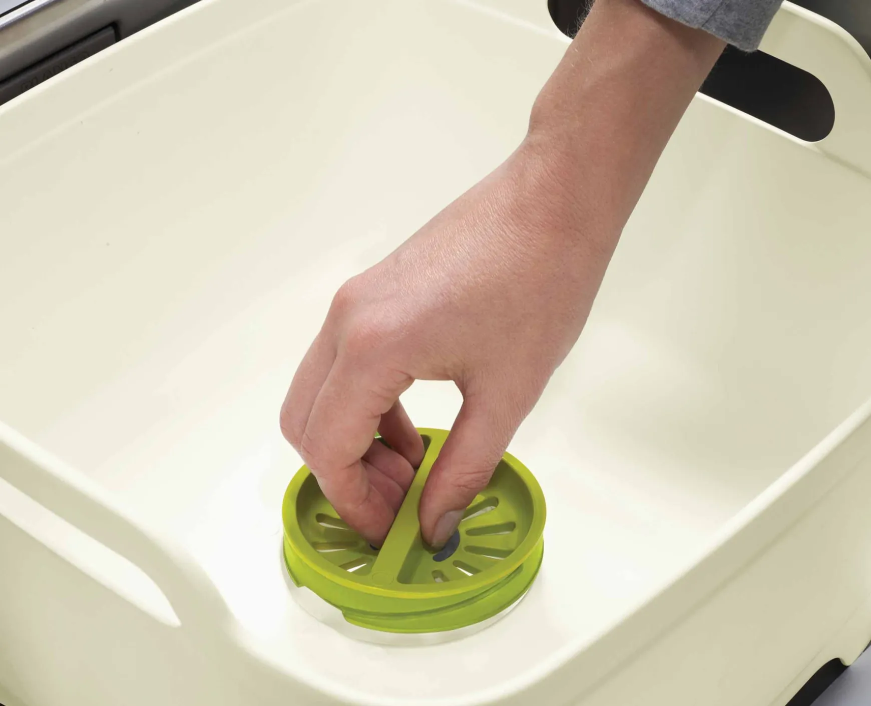 Joseph Joseph Wash&Drain™ White Green Washing-up Bowl- Sink & Washing Up Bowls